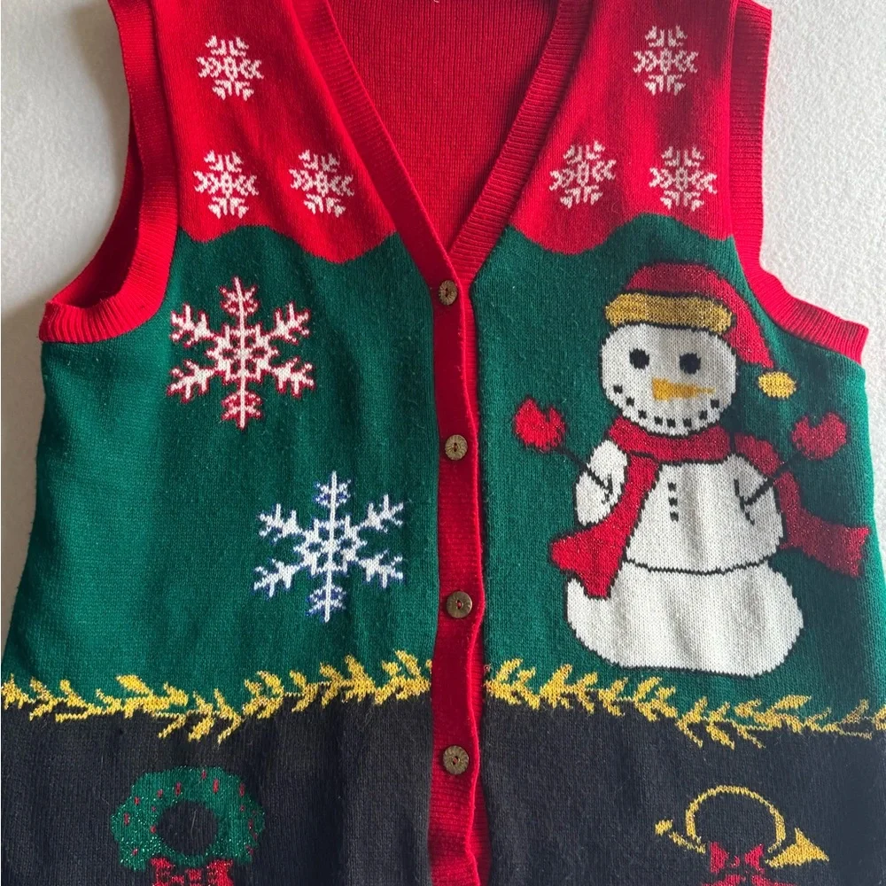 Festive Snowman Knit Vest